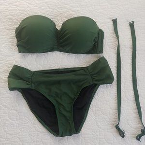 DONATED Green Convertible Bikini Set Size XS-Small